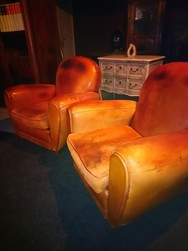 Fauteuil CLUB de couleur FAUVE 1950 1960